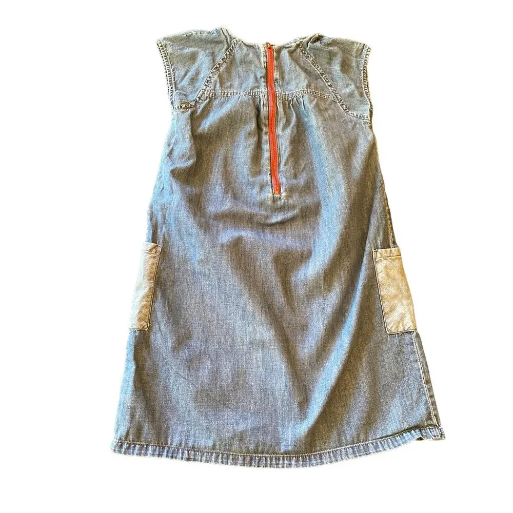 Gap Kids Blue Chambray Denim‎ Shift Dress Size Large 10--11